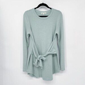 Pure+Good Providence Tunic Top Size M Seafoam Green Tie Front